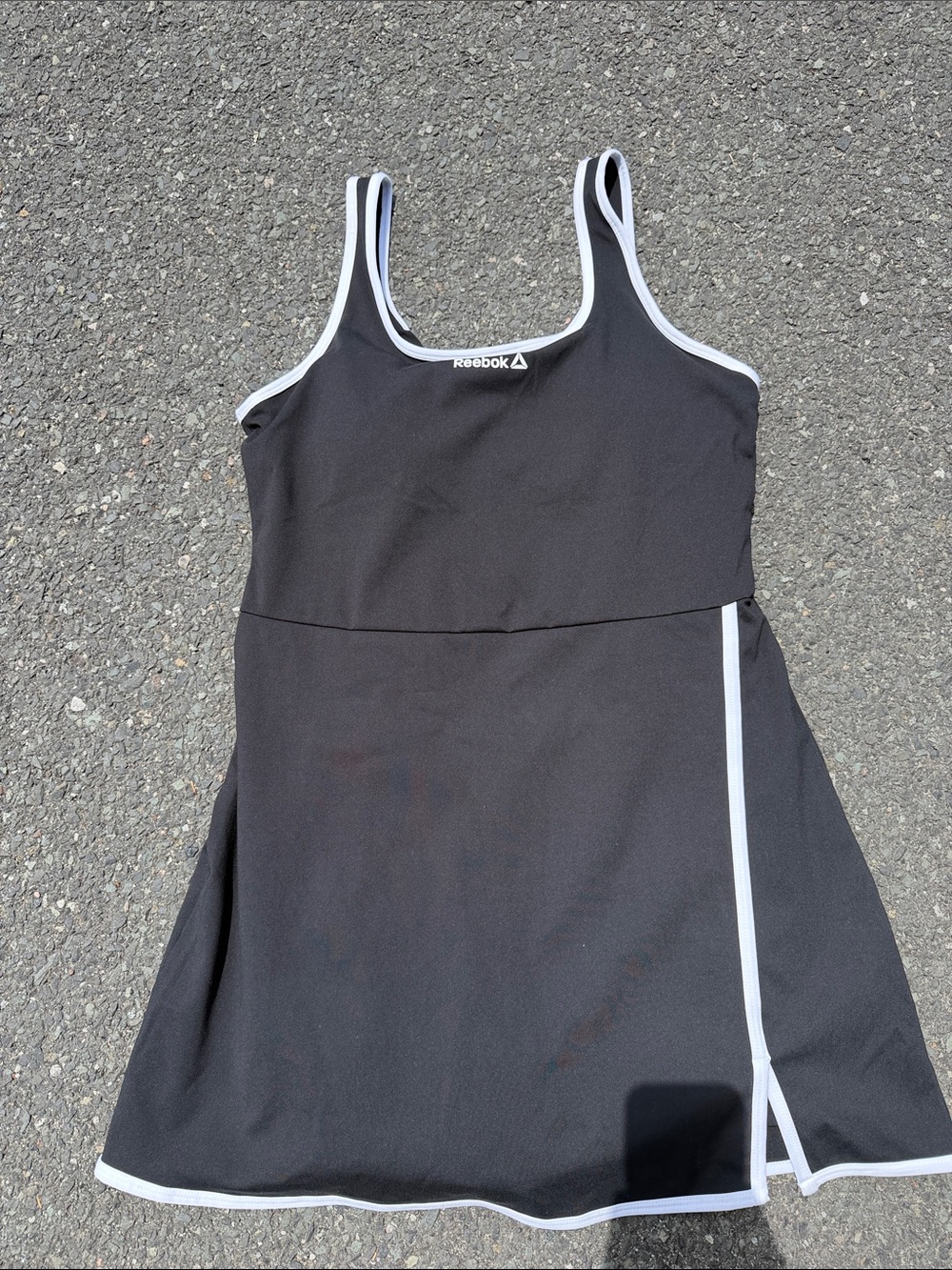Reebok Black Dress with White Piping Tennis Skirt